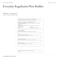 Everyday Regulation Plan Builder - printable and fillable PDFs, showing the actual opening page