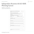 Independent Routines & Life Skills Planning System - printable and fillable PDFs, showing the actual opening page