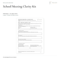 School Meeting Clarity Kit - printable and fillable PDFs, showing the actual opening page