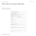 The Calm Transition Mini-Kit - printable and fillable PDFs, showing the actual opening page